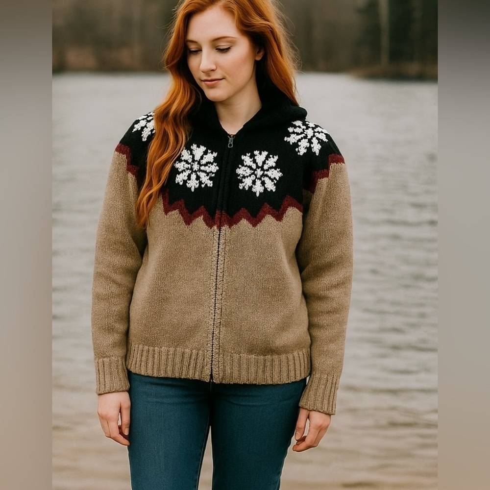 Tommy Hilfiger Sweater/Cardigan chunky Hand Knit
Vintage Snowflakes medium